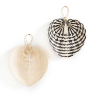 Комплект из 2 настенных вееров Из бамбука 35 x35 см Moya единый размер черный AM.PM  фото, kupilegko.ru